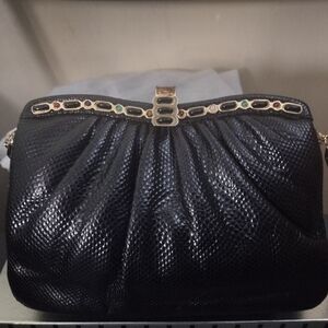 Judith Leiber Black Bag with Gemstones